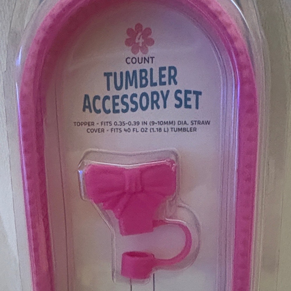 Pink Tumbler Accessory Set - Picture 2 of 5